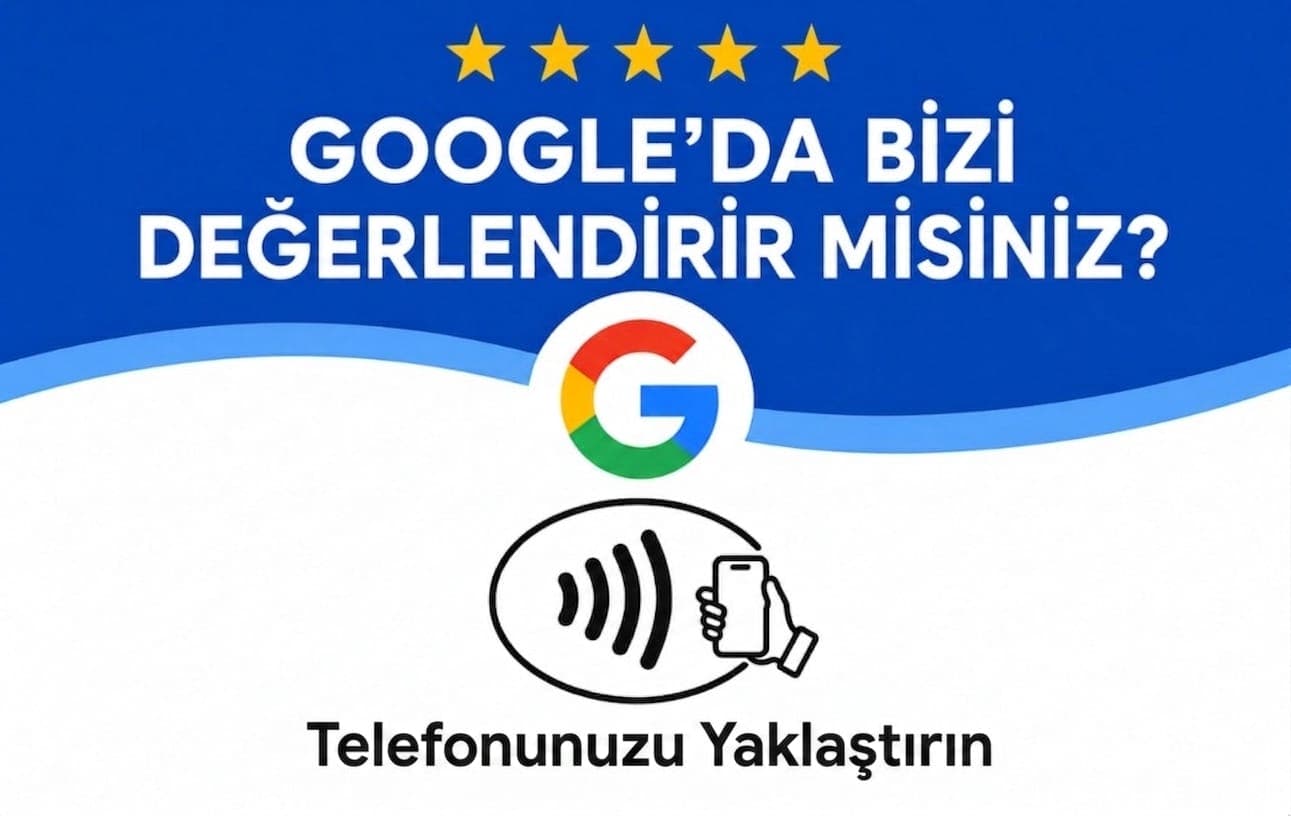 BiziDeğerlendirin NFC yorum kartı